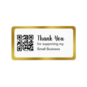 Dank je voor het steunen van kleine bedrijven QR-c Etiket