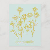 Dank je voor het steunen van mijn kamillebedrijf briefkaart (Voorkant)