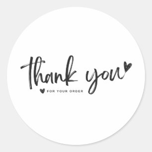 Dank je voor het steunen van mijn kleine bedrijf ronde sticker