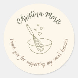 Dank je voor het steunen van mijn kleine veganisti ronde sticker