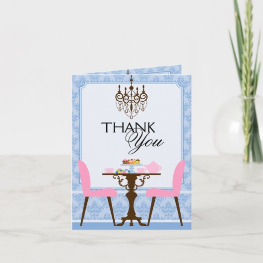 Dank je voor het theepartijtje bedankkaart (Voorkant)
