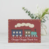 Dank je voor het treinfeestje voor kinderen bedankkaart (Staand voorkant)
