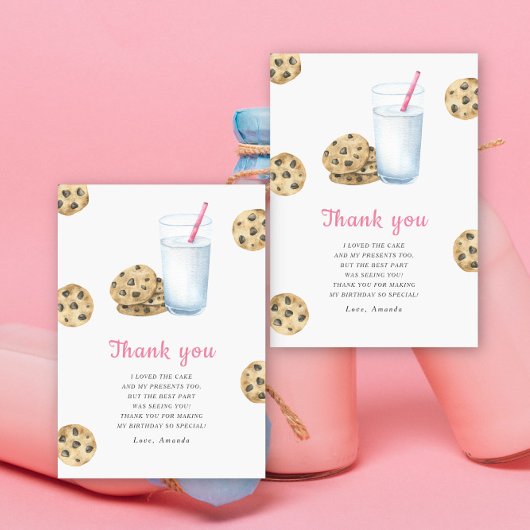 Dank je voor het verjaardagsfeestje van Little Swe Bedankkaart