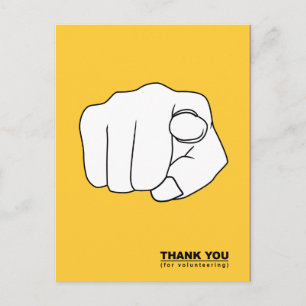 dank je voor het vrijwilligerswerk handillustratie briefkaart