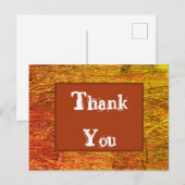 Dank je voor het waarderen van de oranje herfstkle briefkaart (Voorkant / Achterkant)