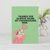 DANK JE VOOR HET ZIJN MIJN CHEERLEADER MOM KAART (Staand voorkant)
