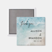 Dank je voor het zomerstrand bruiloftsfeest magneet (Voorkant / Achterkant)