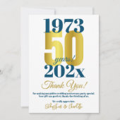 Dank je voor je 50-jarig huwelijksfeest bedankkaart (Voorkant)