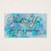 dank je voor je aankoop blauwe opaal visitekaartje (Voorkant)