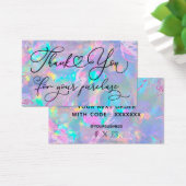 dank je voor je aankoop opaal textuur visitekaartje (Bureau)