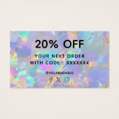 dank je voor je aankoop paarse opaal visitekaartje (Achterkant)