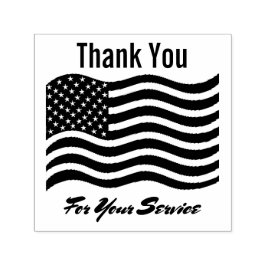 Dank je voor je Amerikaanse vlag van dienst  Zelfinktende Stempel