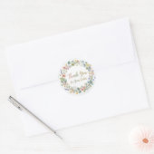 Dank je voor je bestelling bloem ronde sticker (Envelop)
