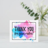 Dank je voor je bestelling briefkaart (Staand voorkant)