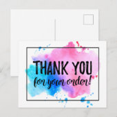 Dank je voor je bestelling briefkaart (Voorkant / Achterkant)