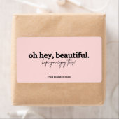 Dank je voor je bestelling roze oh hey beautiful  etiket (Insitu)
