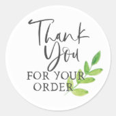 Dank je voor je bestelling STICKER (Voorkant)