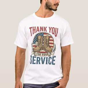 Dank je voor je dienst Militair Laarzen T-shirt De