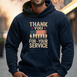 DANK JE VOOR JE DIENST Veterans Day Huldiging Hoodie