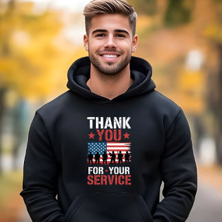 DANK JE VOOR JE DIENST Veterans Day Huldiging Hoodie