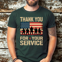 DANK JE VOOR JE DIENST Veterans Day Huldiging T-shirt
