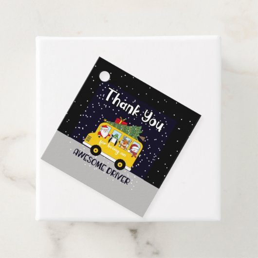 dank je voor je geweldige schoolbuschauffeur bedankjes labels (In situ)