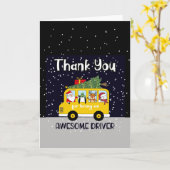 dank je voor je geweldige schoolbuschauffeur kaart (Gele Bloem)