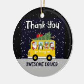 dank je voor je geweldige schoolbuschauffeur keramisch ornament (Links)