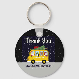 dank je voor je geweldige schoolbuschauffeur m sleutelhanger