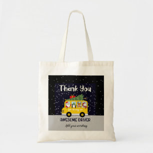 dank je voor je geweldige schoolbuschauffeur tote bag