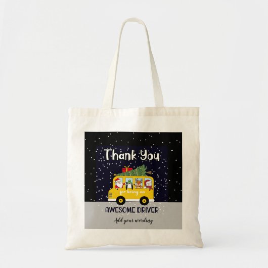 dank je voor je geweldige schoolbuschauffeur tote bag (Voorkant)