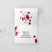 Dank je voor je gotische vampier Halloween-huwelij Bedankkaart (Binnen)