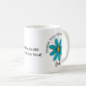 dank je voor je hulp bij de mok van de Grow leraar (Voorkant rechts)