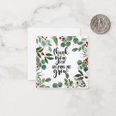 dank je voor je hulp voor kerstmis  notitiekaartje (Voorkant / Achterkant in situ)