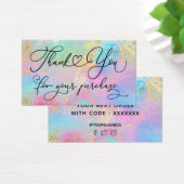 dank je voor je koopvloeistof marmer visitekaartje (Bureau)