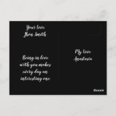 Dank je voor je liefdeskaart briefkaart (Achterkant)