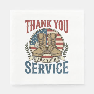 Dank je voor je service militair laarzen shirt De Servet