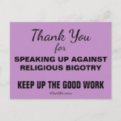 Dank je voor je uitspreken tegen antisemitisme briefkaart (Voorkant)