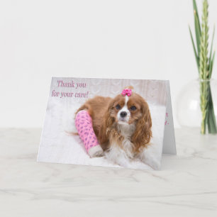 Dank je voor je zorg King Charles Spaniel Bedankkaart