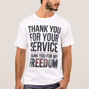 Dank je voor mijn vrijheid Patriottisch Veteranen T-shirt