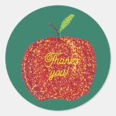 Dank je voor Pointillisme Apple Stickers (Voorkant)