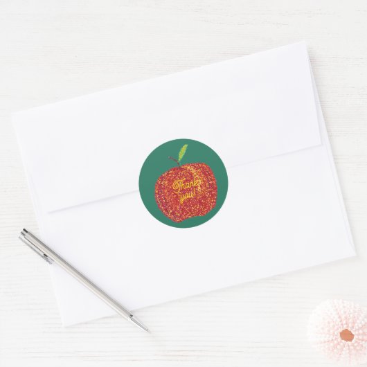 Dank je voor Pointillisme Apple Stickers (Envelop)