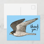 Dank je voor potlood met kleuren van de slechtvalk briefkaart (Voorkant / Achterkant)