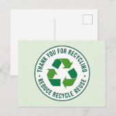 Dank je voor recycleren briefkaart (Voorkant / Achterkant)