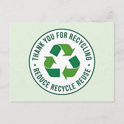 Dank je voor recycleren briefkaart (Voorkant)
