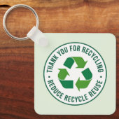 Dank je voor recycleren sleutelhanger (Voorkant)