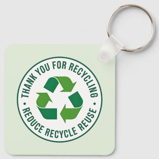 Dank je voor recycleren sleutelhanger (Achterkant)