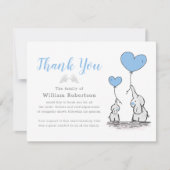 Dank je voor rouw |  Blauw kind rouwt Bedankkaart (Voorkant)