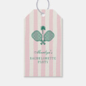 Dank je voor Roze Groene Pickleball Bachelorette-f Cadeaulabel (Voorkant)