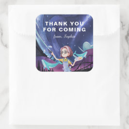 Dank je voor Verjaardagsfeest Virtual Reality Gami Vierkante Sticker